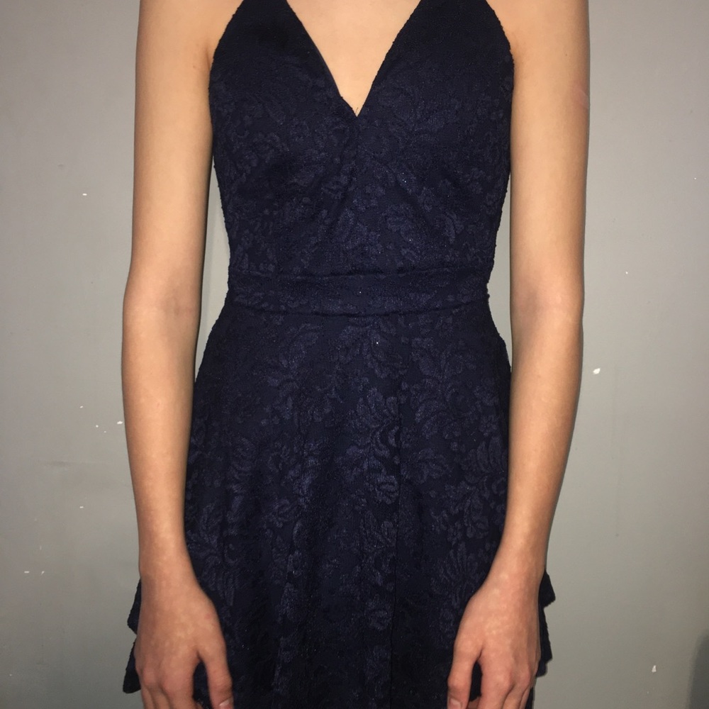 Blue lace dress